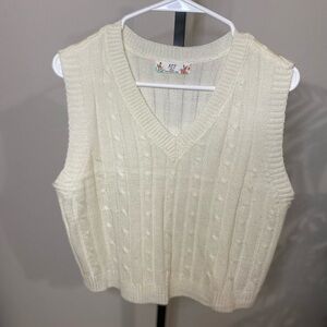 Women's Cream Sweater Vest
